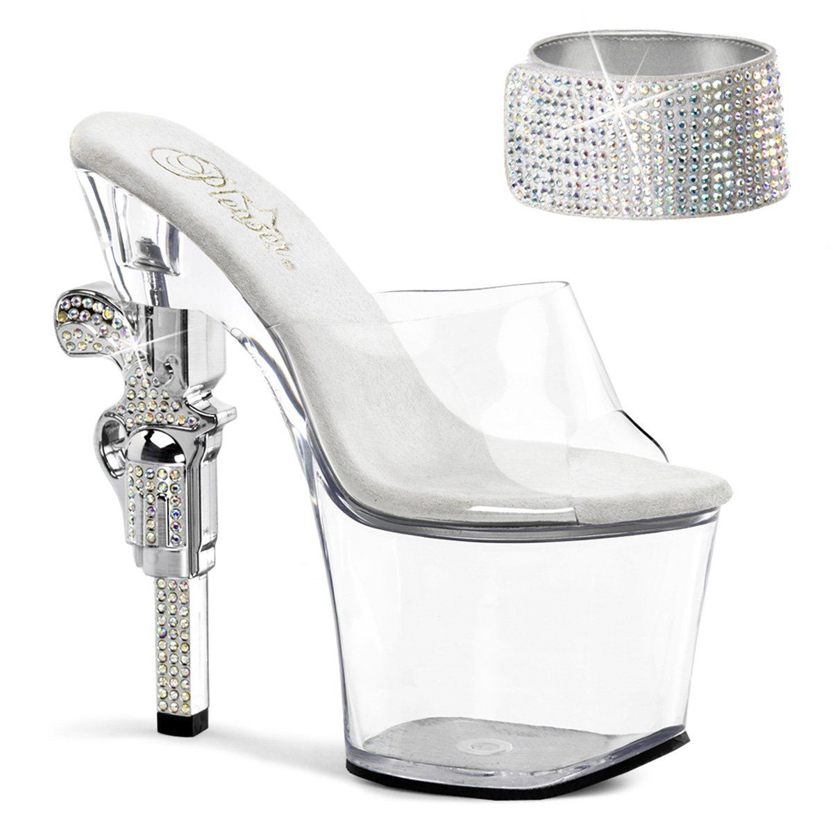 REVOLVER-712 Clear Platform Sandal Pleaser