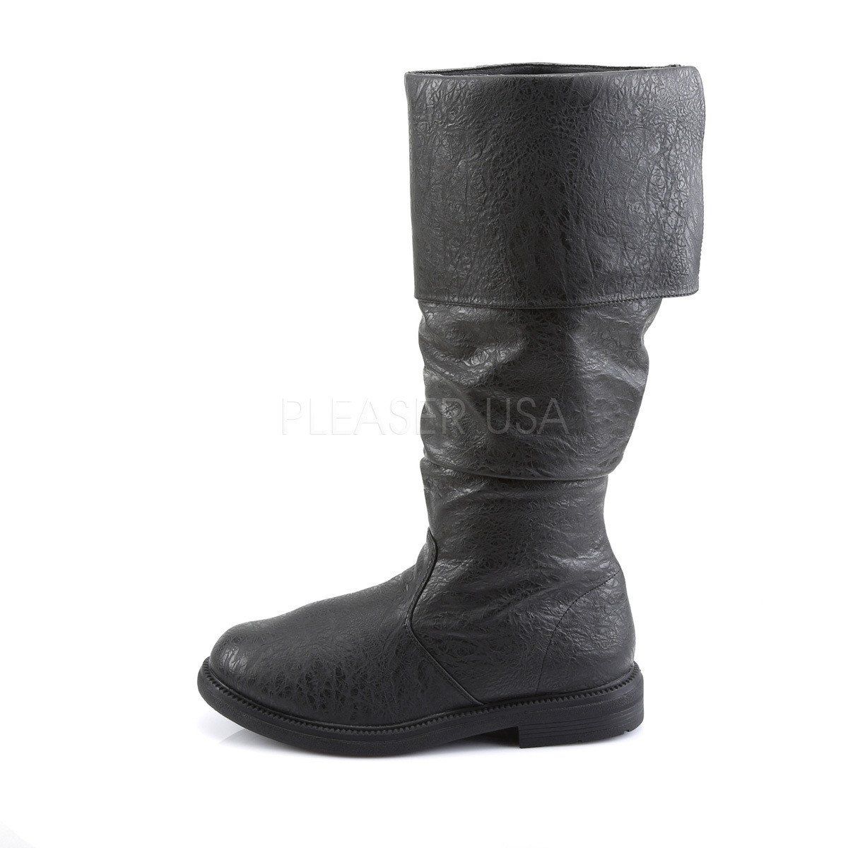 ROBINHOOD-100 Black Distressed Pu Funtasma