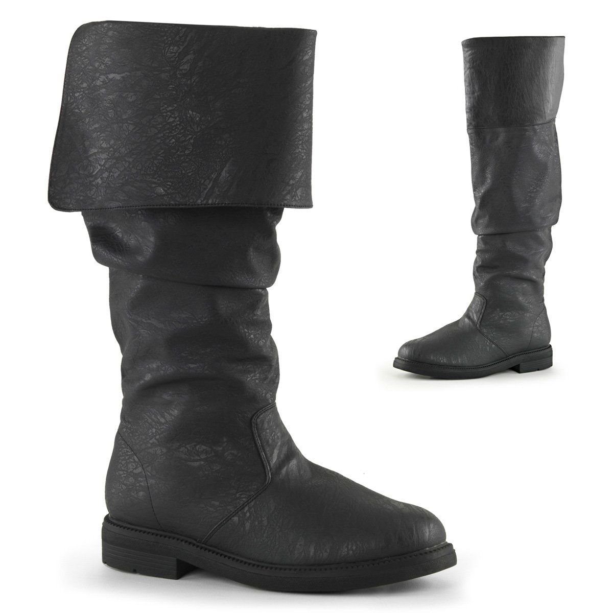 ROBINHOOD-100 Black Distressed Pu Funtasma