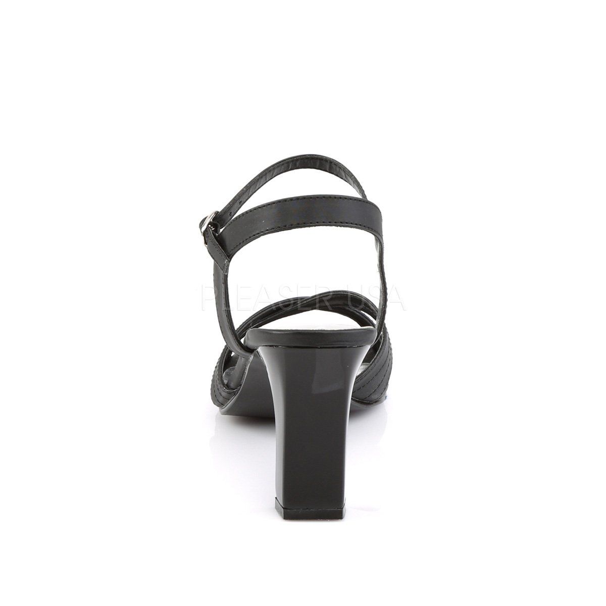 ROMANCE-313 Black Satin Pu Fabulicious