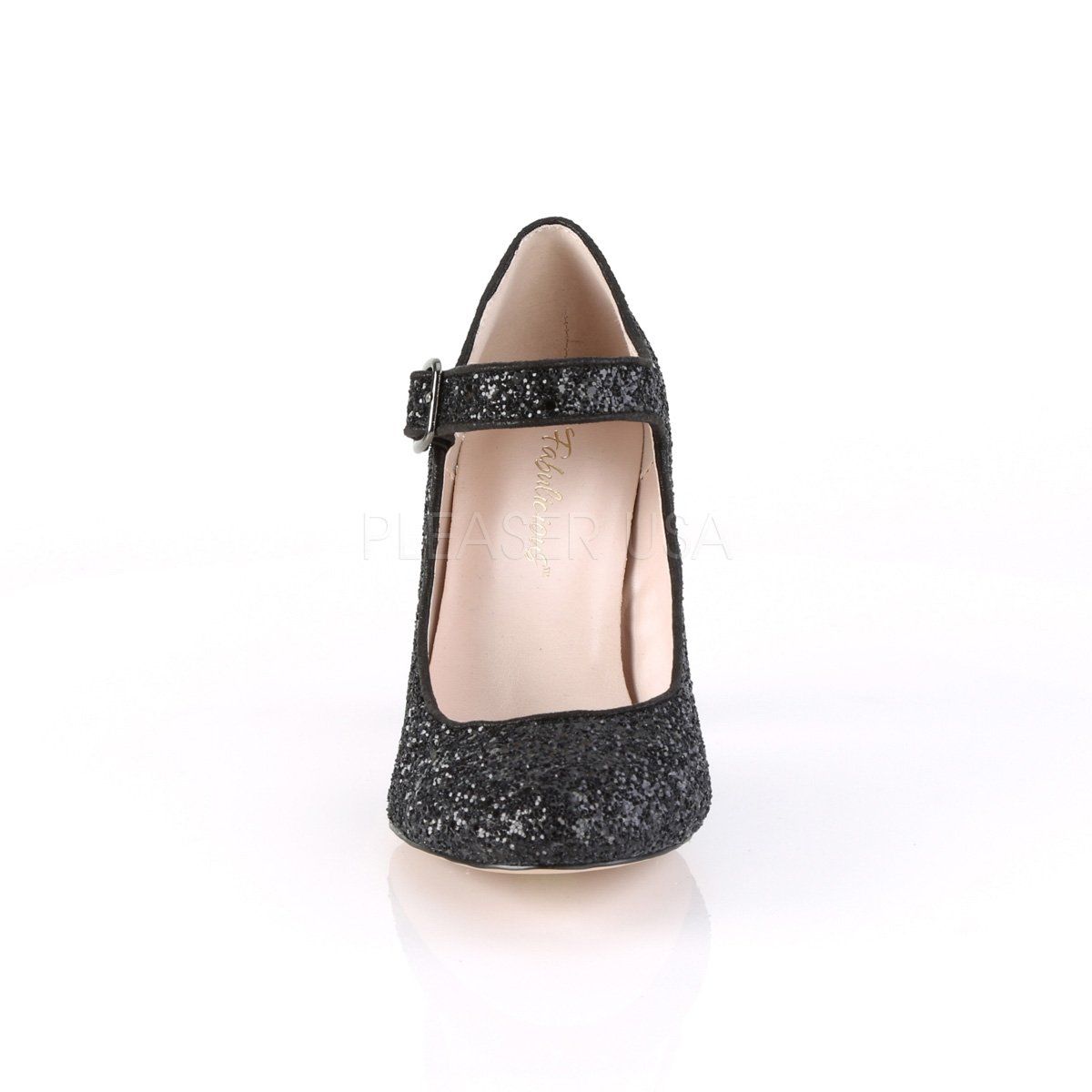 SABRINA-07 Black Glitter Fabulicious