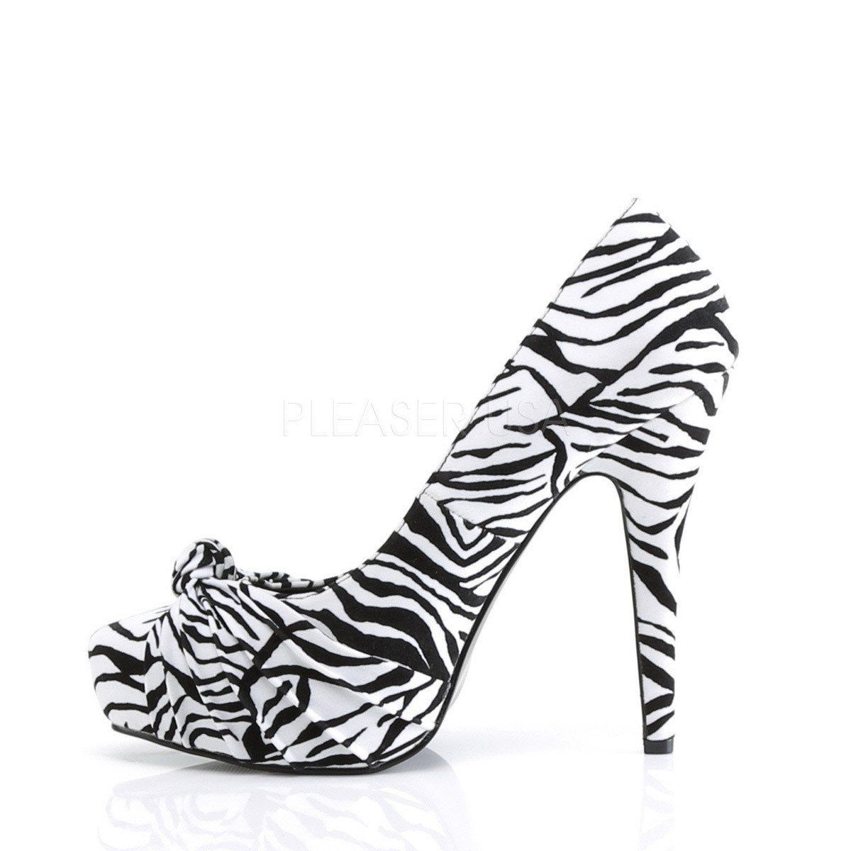 SAFARI-06 Black-White Zebra Print Velvet Pin Up Couture