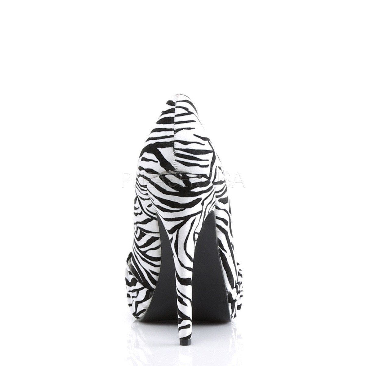 SAFARI-06 Black-White Zebra Print Velvet Pin Up Couture