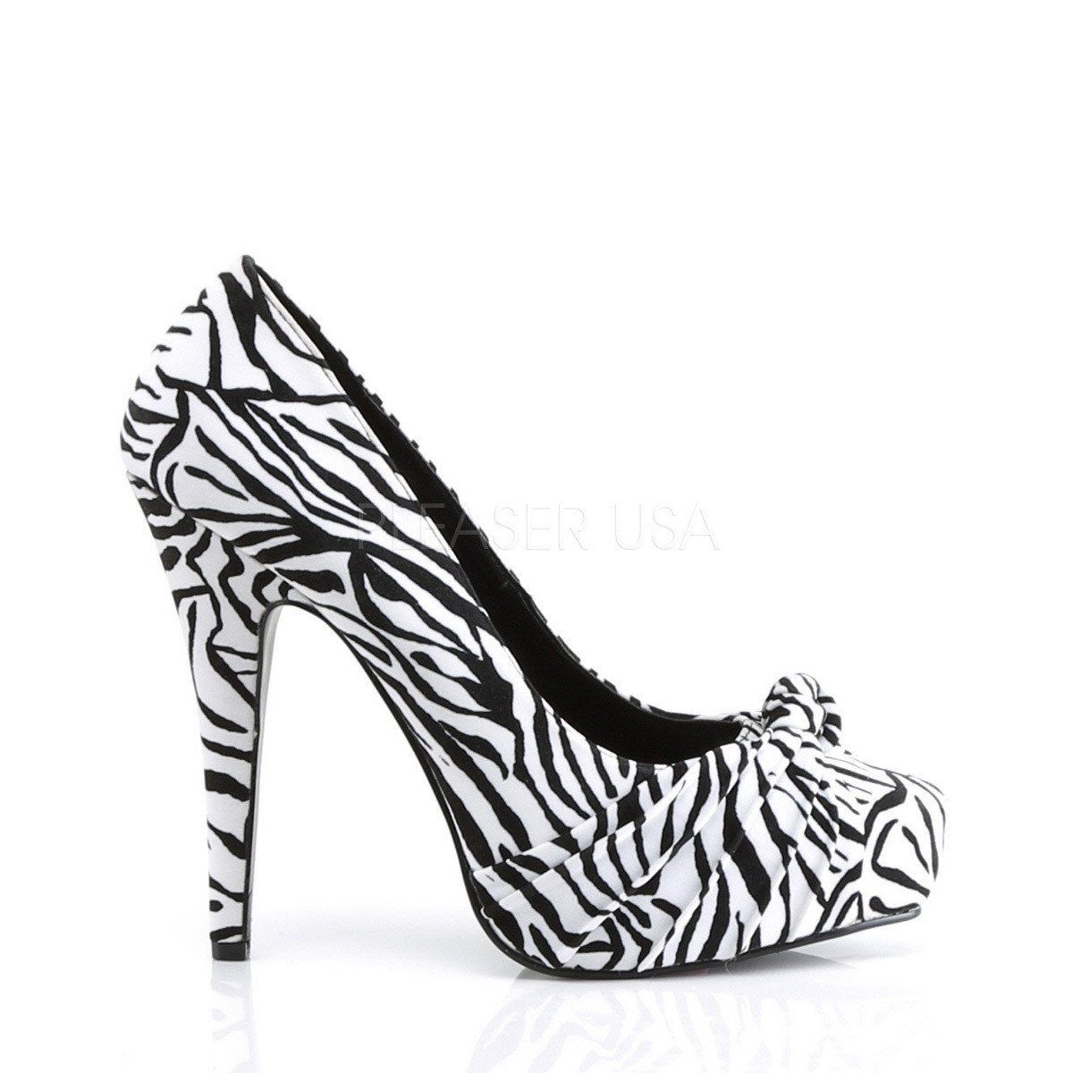 SAFARI-06 Black-White Zebra Print Velvet Pin Up Couture