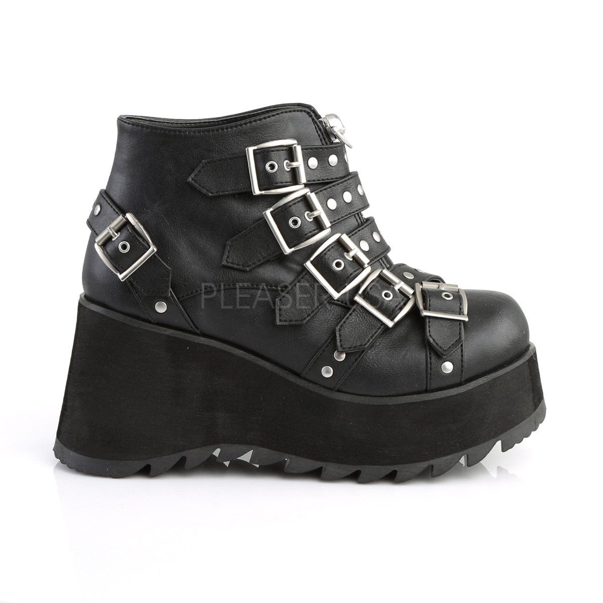 SCENE-30 Black Ankle Boot Demonia