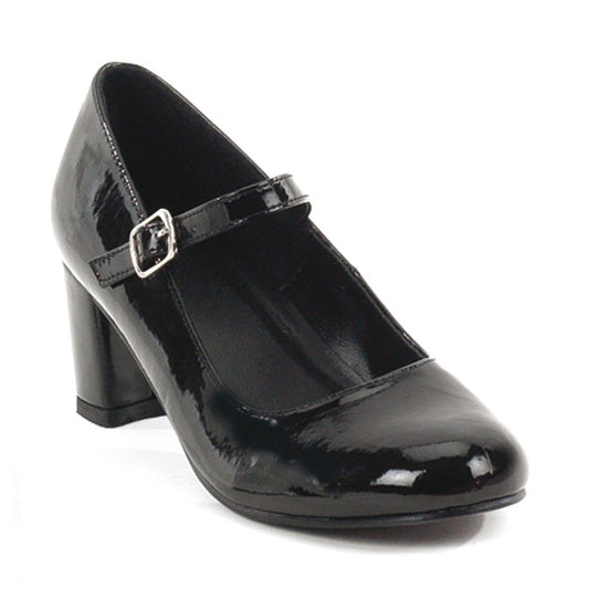 SCHOOLGIRL-50 Black Patent Funtasma