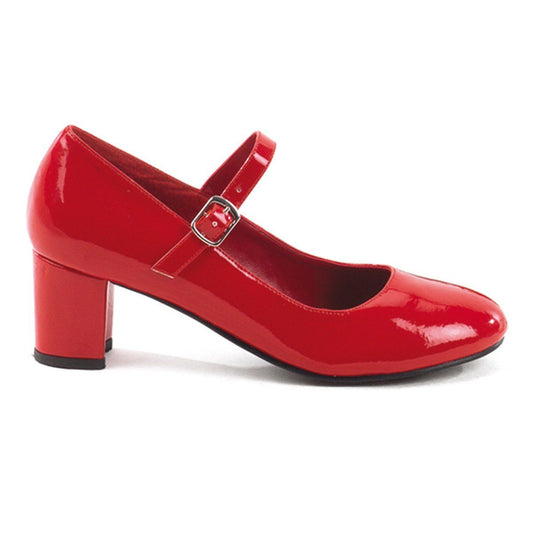 SCHOOLGIRL-50 Red Patent Funtasma