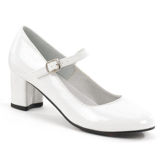 SCHOOLGIRL-50 White Patent Funtasma