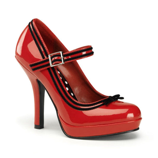 SECRET-15 Red Patent Pin Up Couture