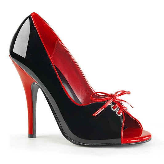 SEDUCE-216 Black-Red Patent Pump Pleaser