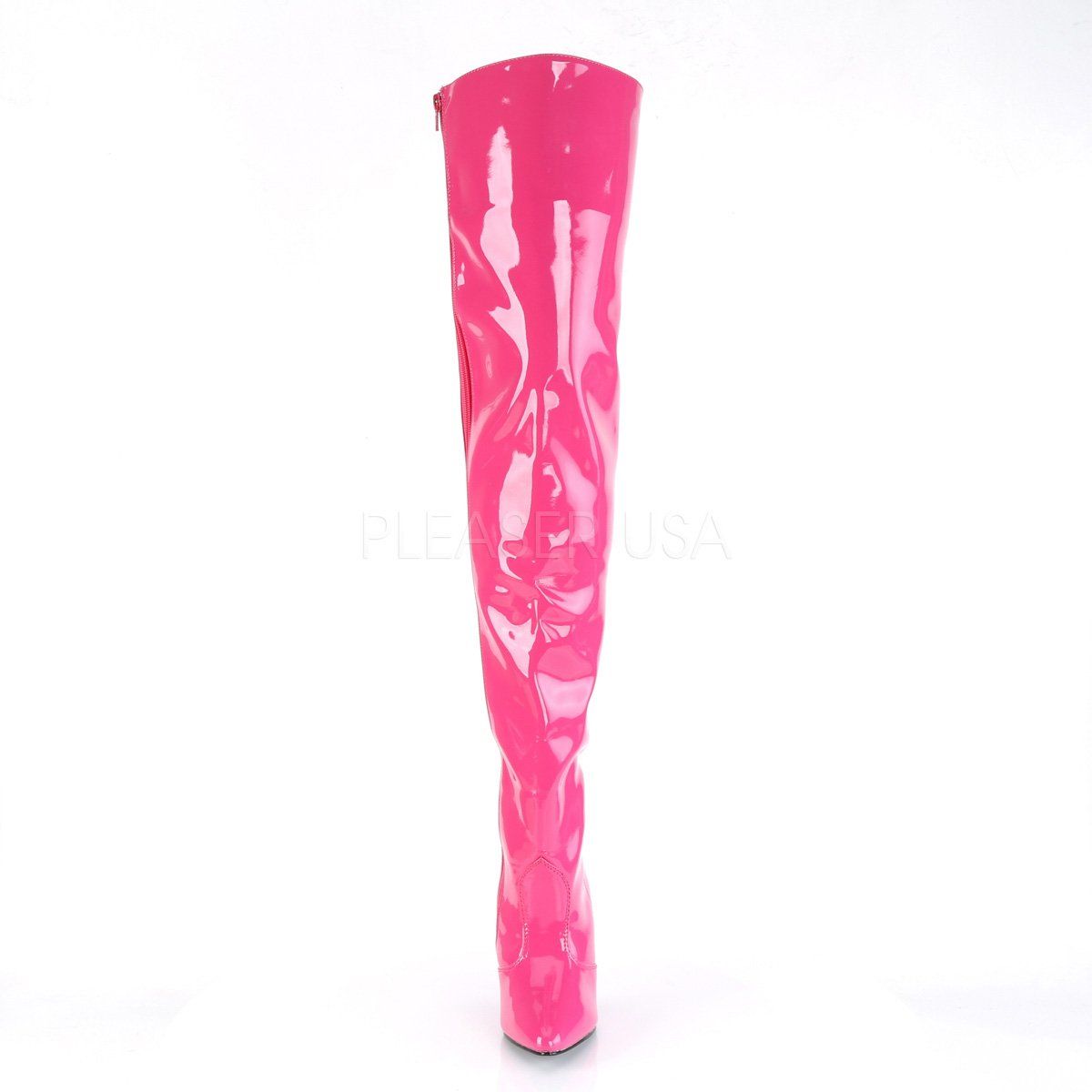 SEDUCE-3010 Hot Pink Patent Thigh Boot Pleaser
