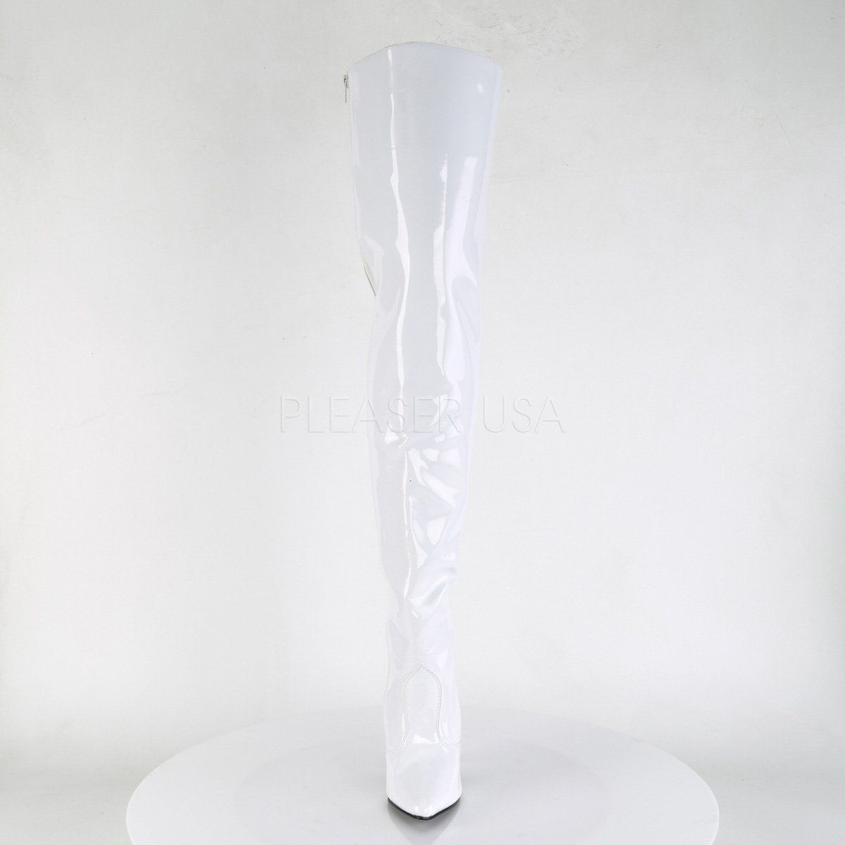 SEDUCE-3010 White Patent Thigh Boot Pleaser