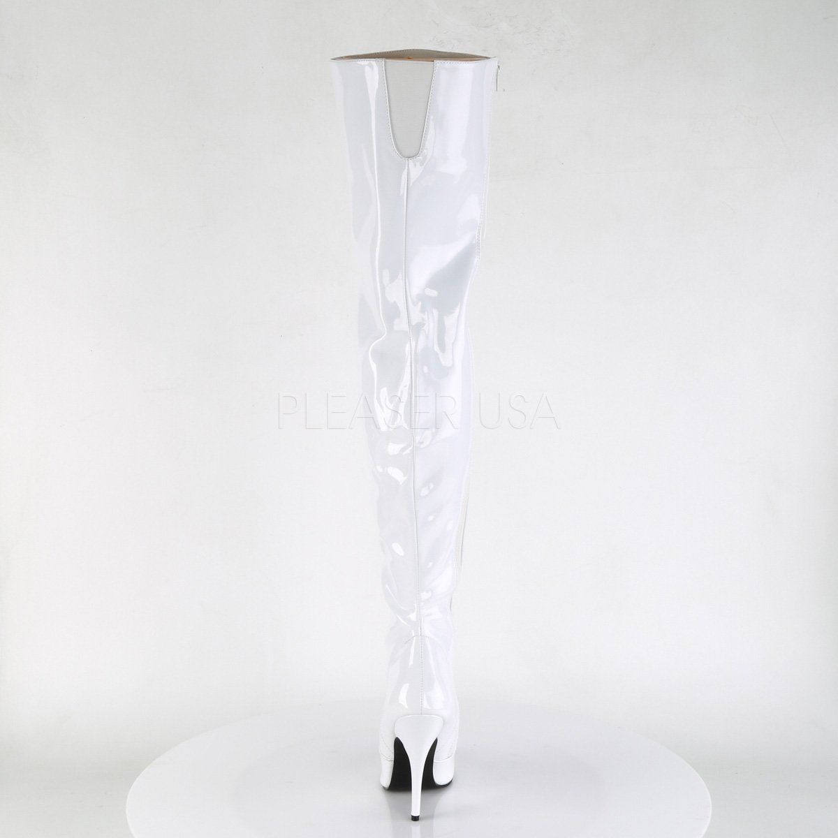 SEDUCE-3010 White Patent Thigh Boot Pleaser