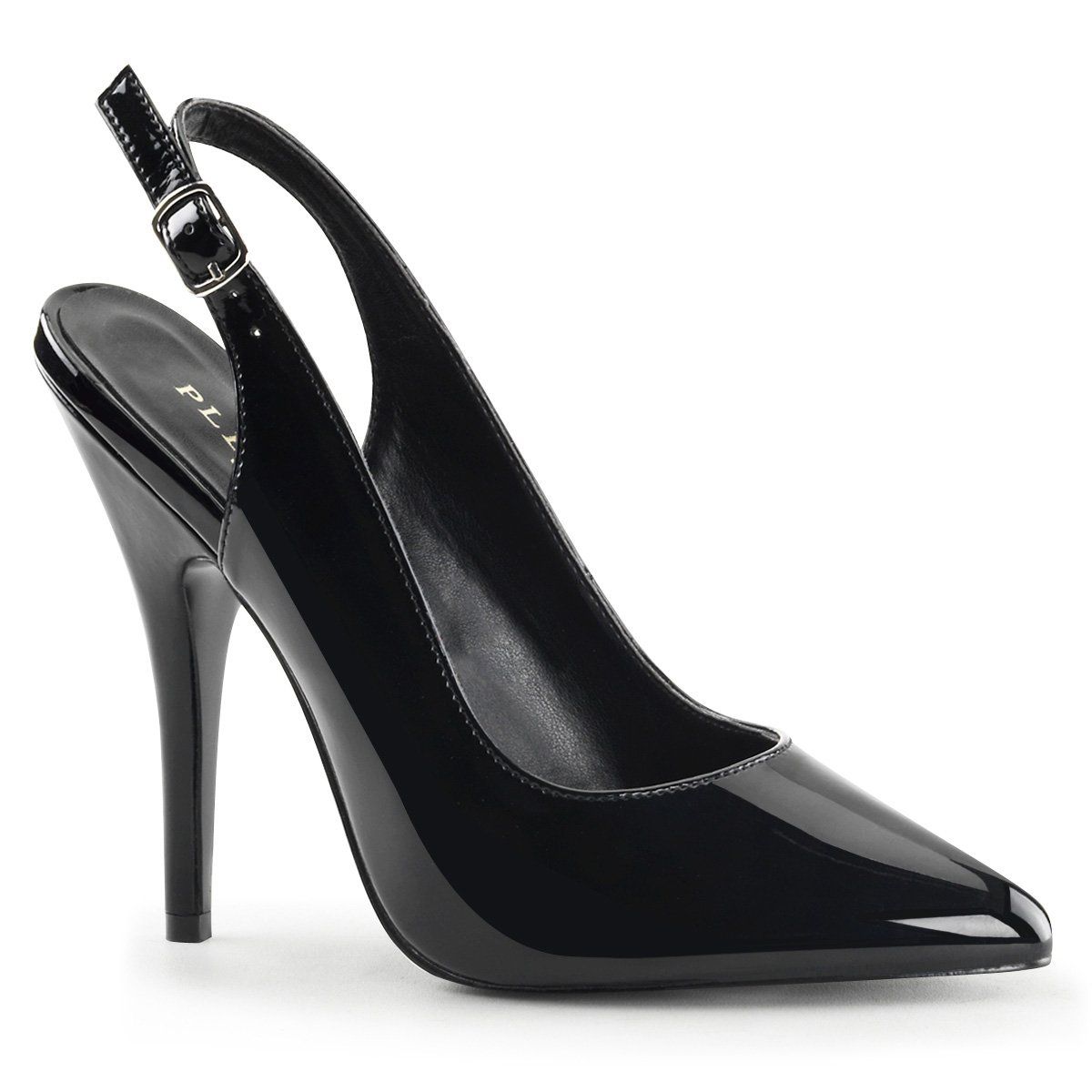 SEDUCE-317 Black Patent Pump Pleaser