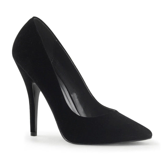 SEDUCE-420 Black Velvet Pump Pleaser