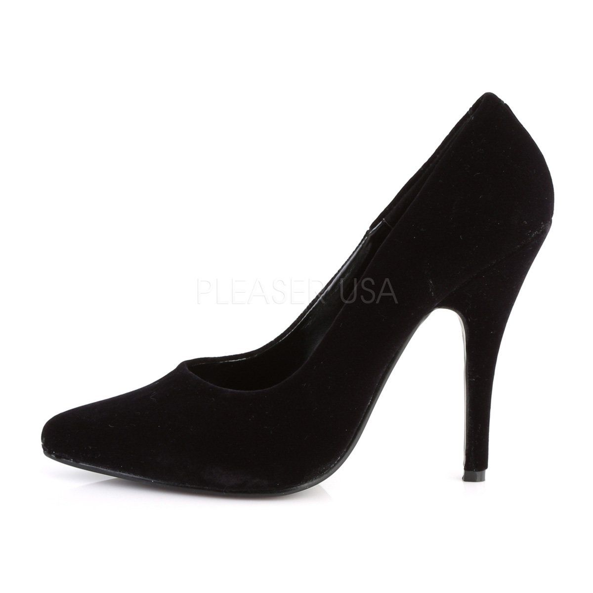 SEDUCE-420 Black Velvet Pump Pleaser