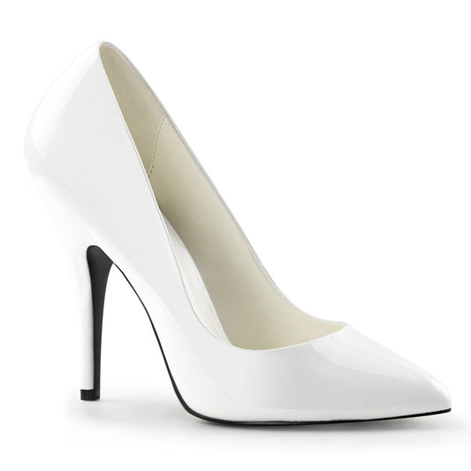 SEDUCE-420 White Patent Pump Pleaser