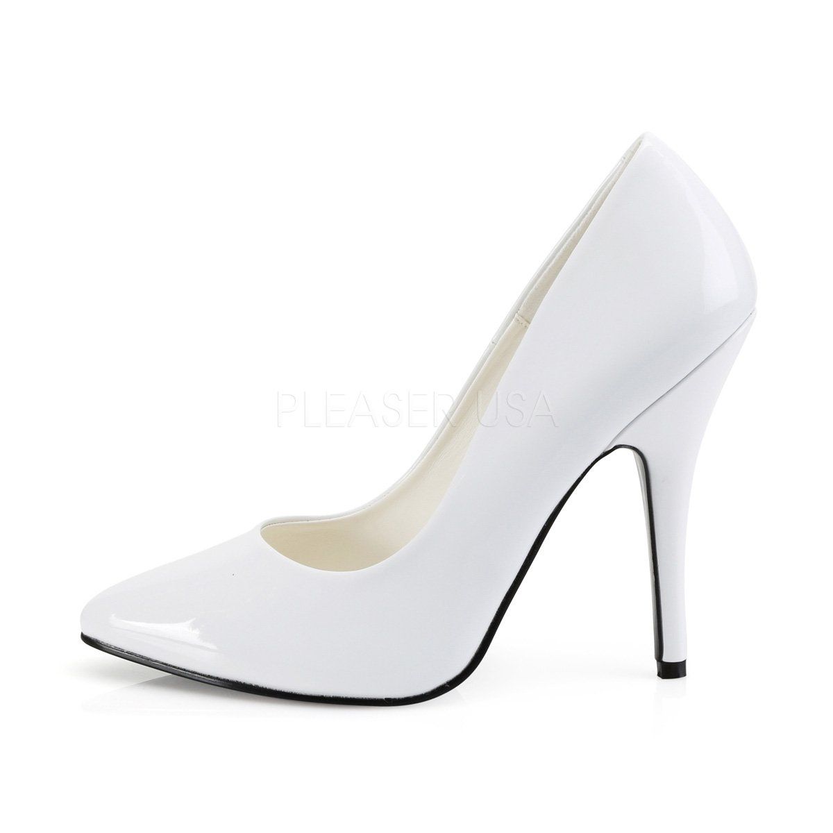 SEDUCE-420 White Patent Pump Pleaser