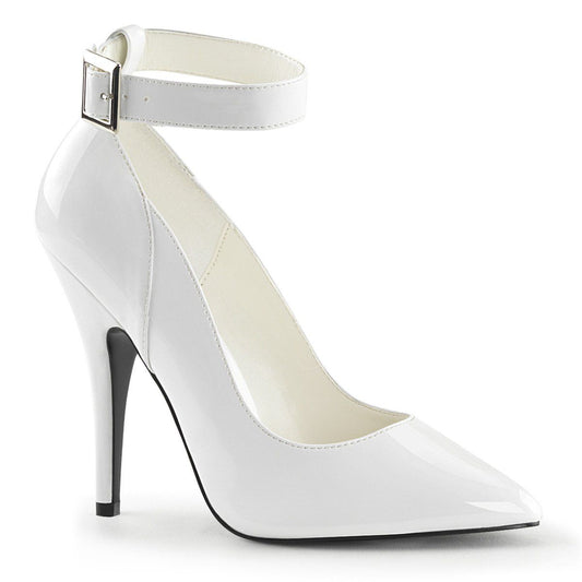 SEDUCE-431 White Patent Pump Pleaser