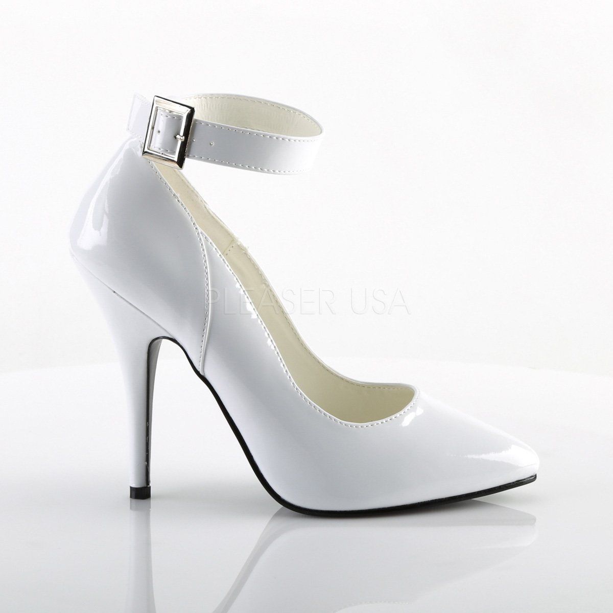 SEDUCE-431 White Patent Pump Pleaser