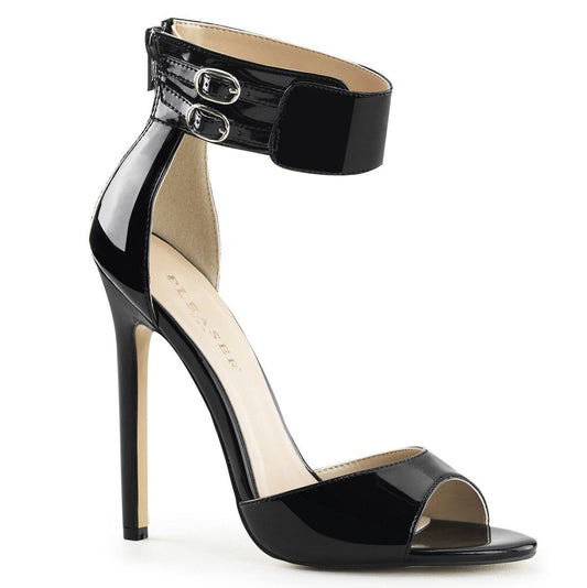 SEXY-19 Black Patent Sandal Pleaser
