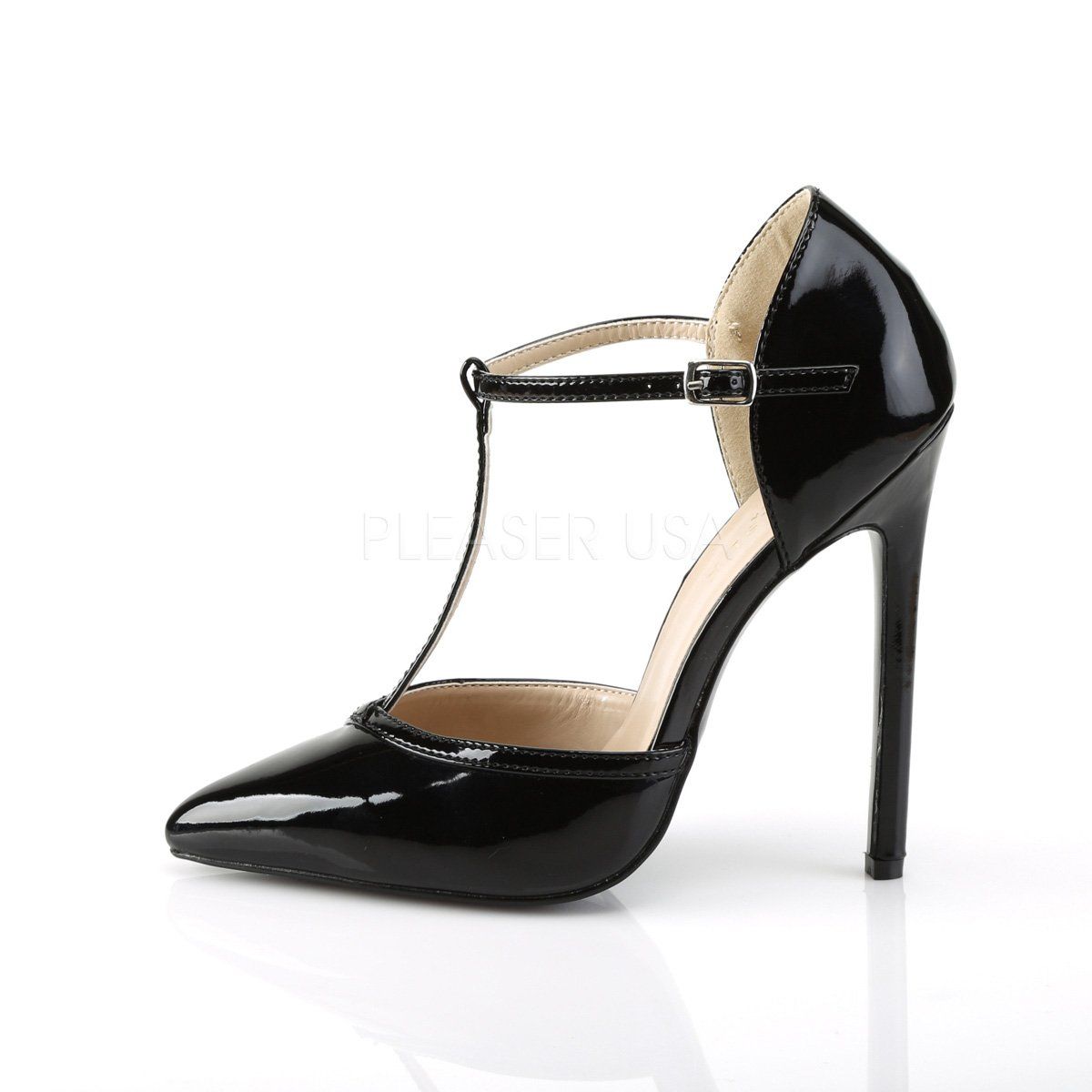 SEXY-27 Black Patent Pump Pleaser