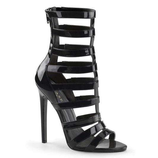 SEXY-52 Black Patent Sandal Pleaser