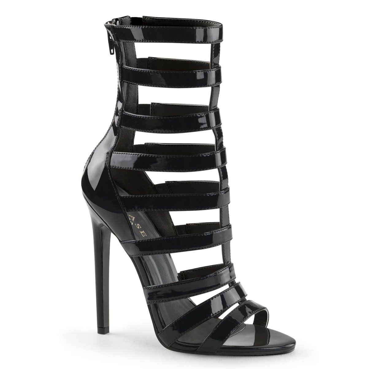 SEXY-52 Black Patent Sandal Pleaser
