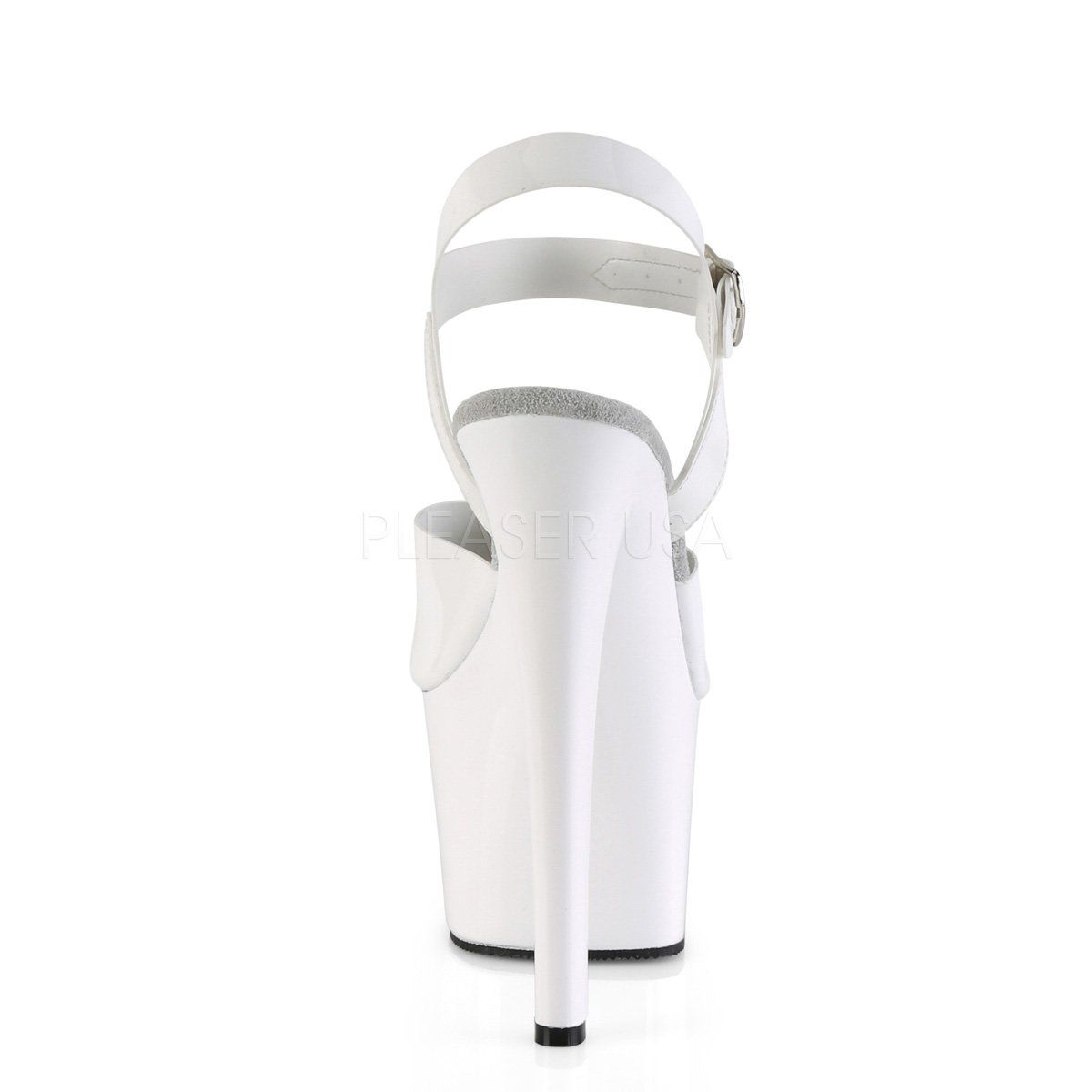 SKY-308N White (Jelly-Like) TPU/White Platform Sandal Pleaser