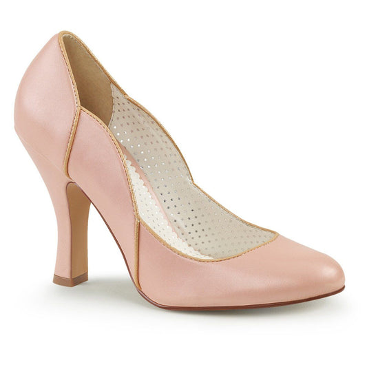 SMITTEN-04 Baby Pink Faux Leather Pin Up Couture