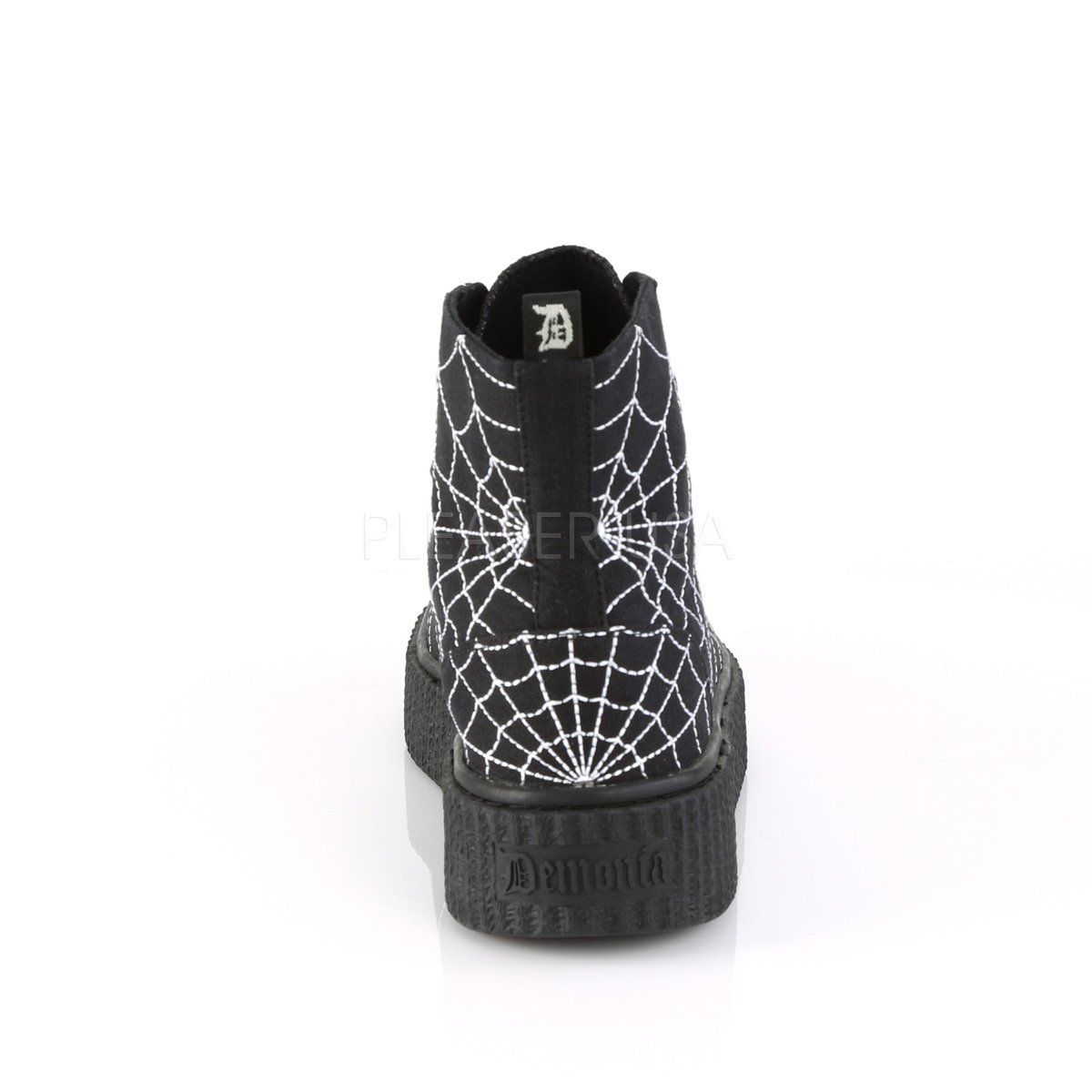 SNEEKER-250 Black Canvas Creeper Demonia
