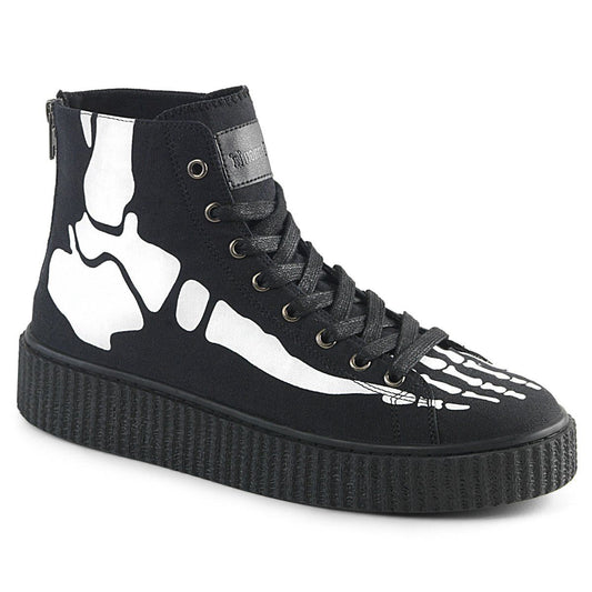 SNEEKER-252 Black Canvas Creeper Demonia