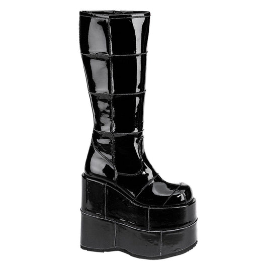 STACK-301 Black Patent Demonia