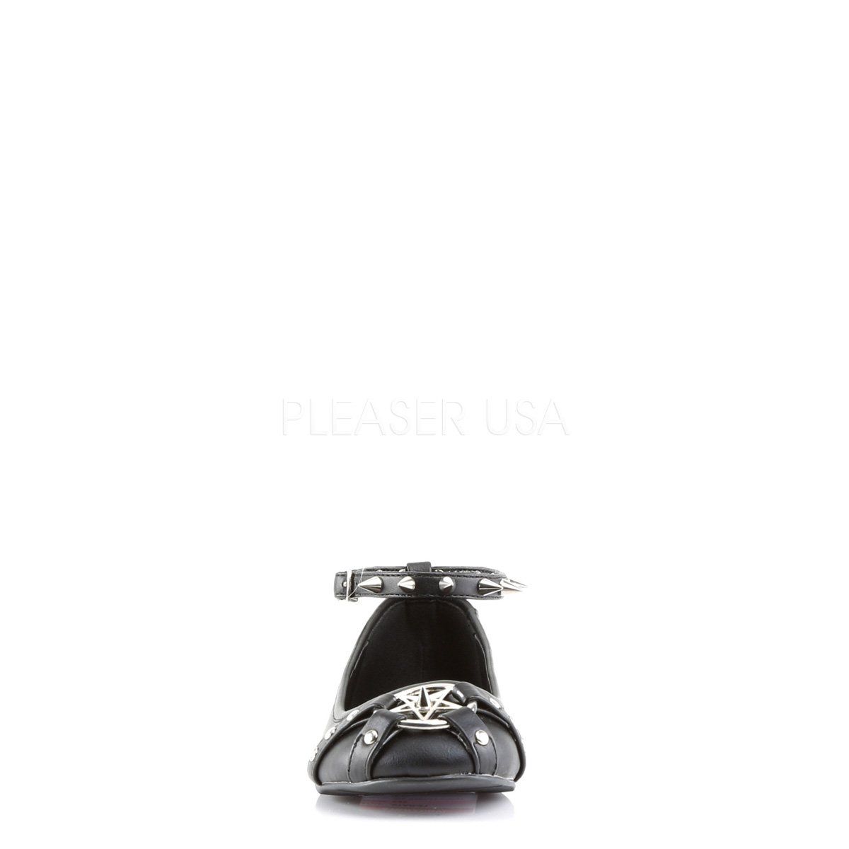 STAR-23 Black Vegan Leather Ballet Flat Demonia