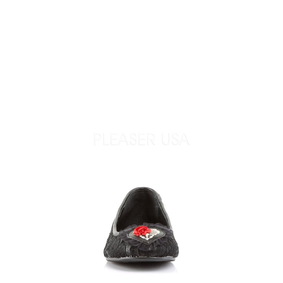 STAR-25 Black Vegan Leather-Lace Mary Janes Demonia