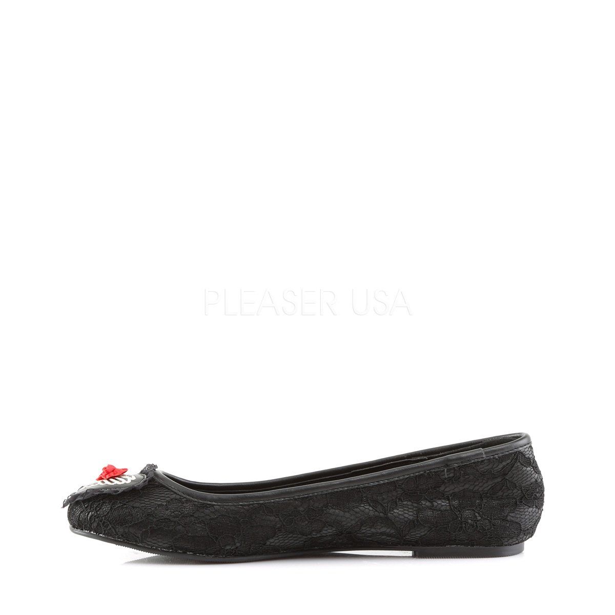 STAR-25 Black Vegan Leather-Lace Mary Janes Demonia