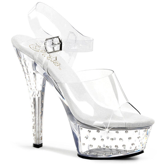 STARDUST-608 Clear Platform Sandal Pleaser
