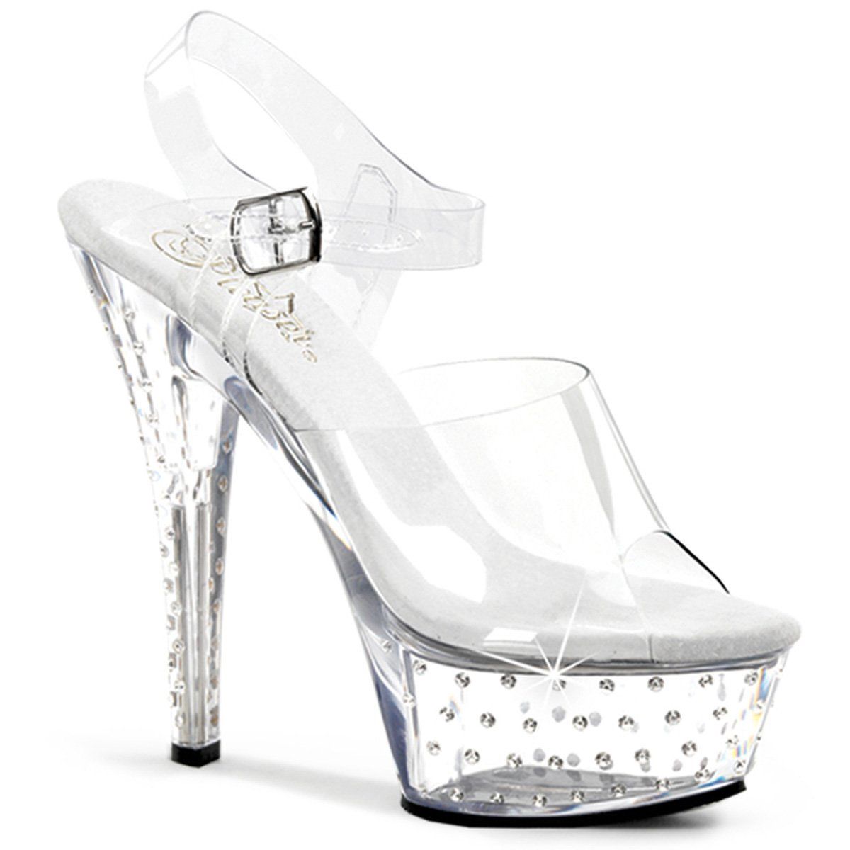 STARDUST-608 Clear Platform Sandal Pleaser