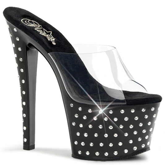 STARDUST-701 Clear/Black Slide Pleaser