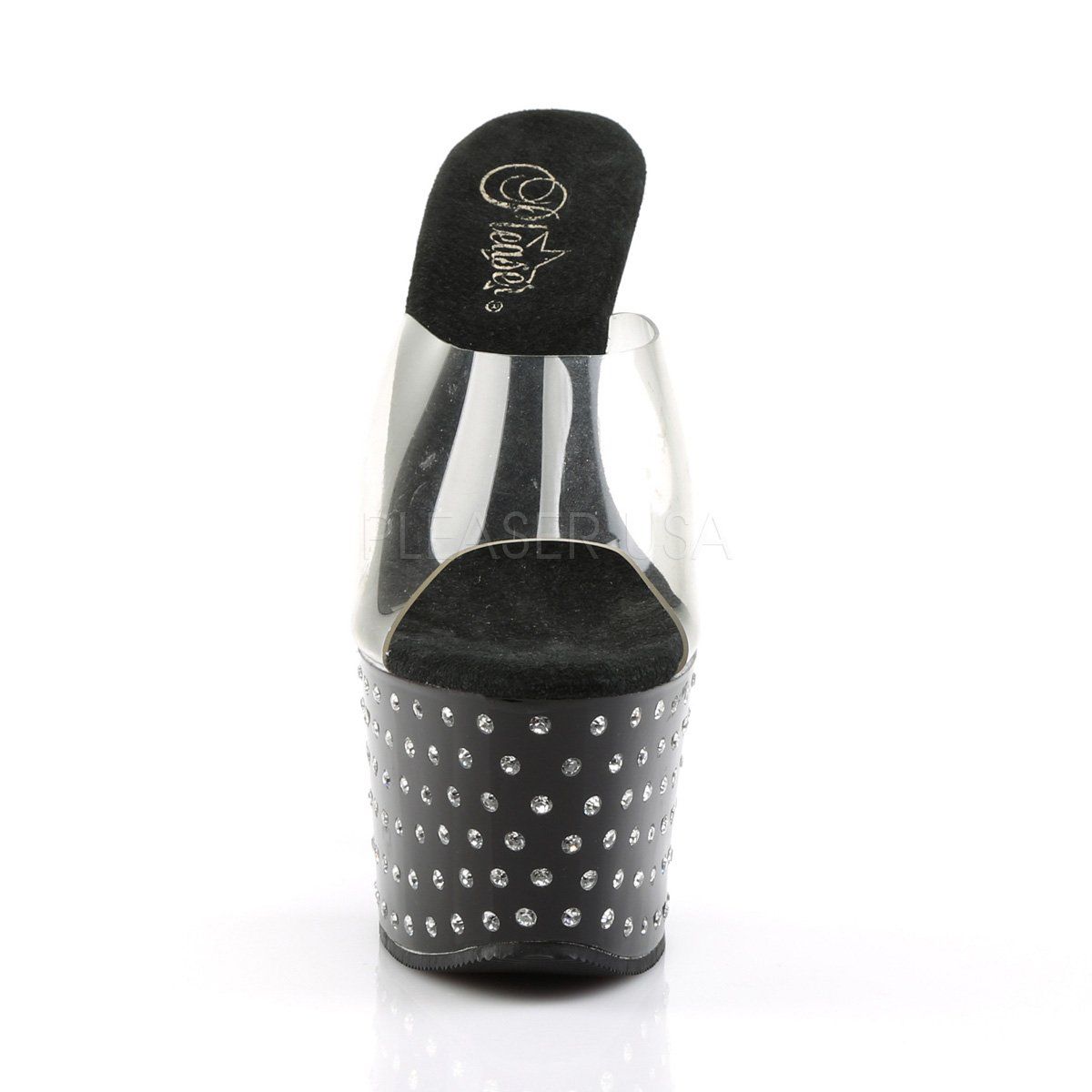 STARDUST-701 Clear/Black Slide Pleaser
