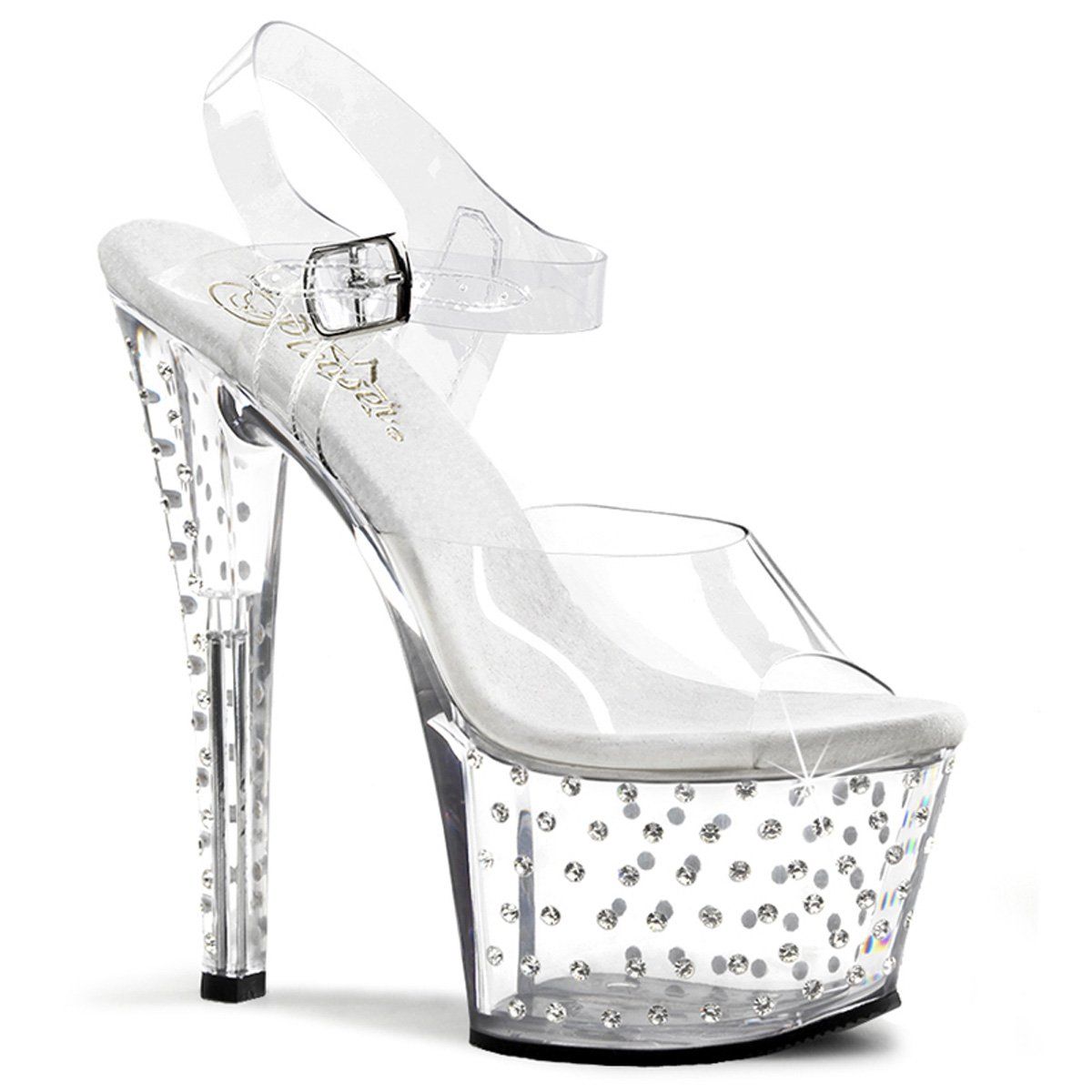 STARDUST-708 Clear Platform Sandal Pleaser