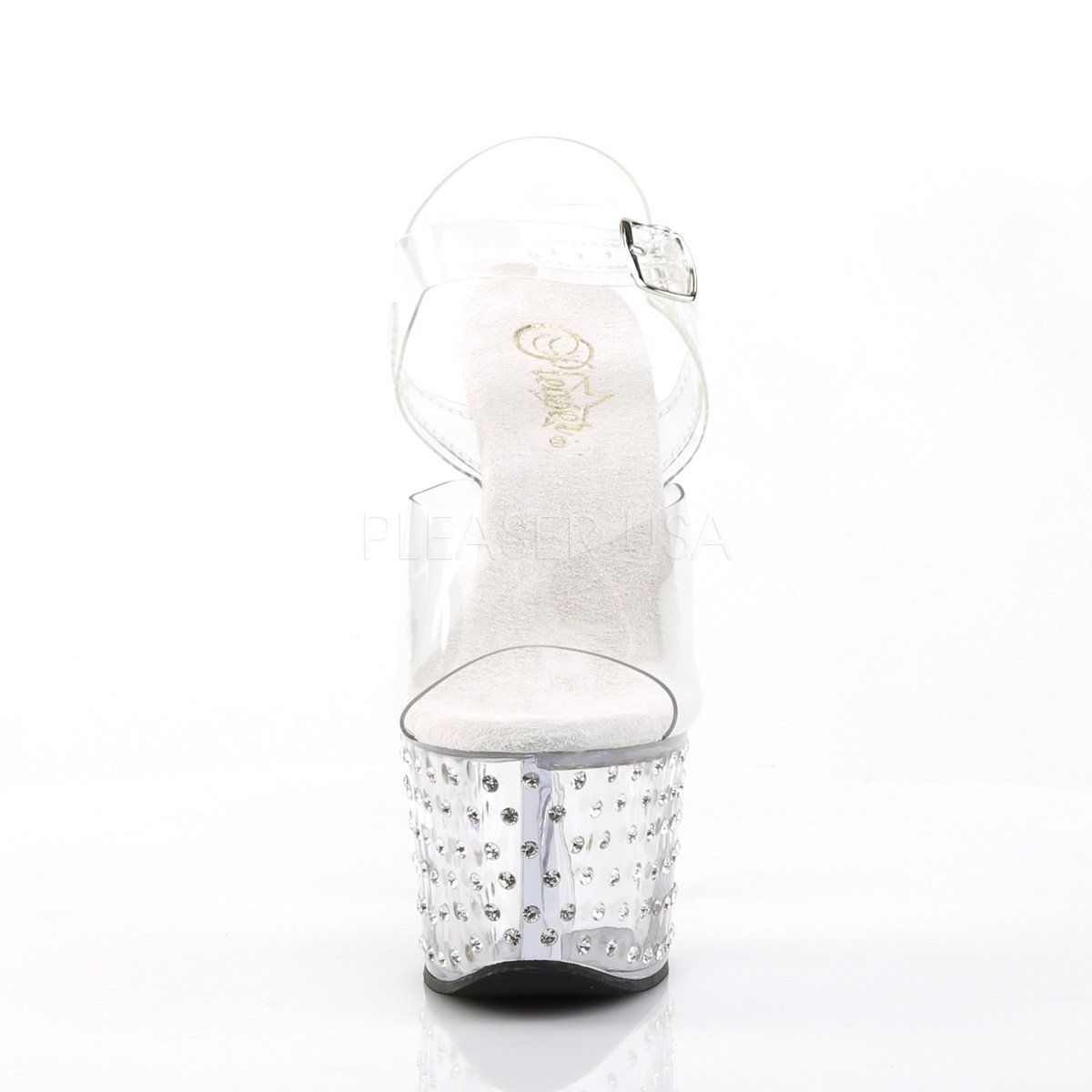 STARDUST-708 Clear Platform Sandal Pleaser