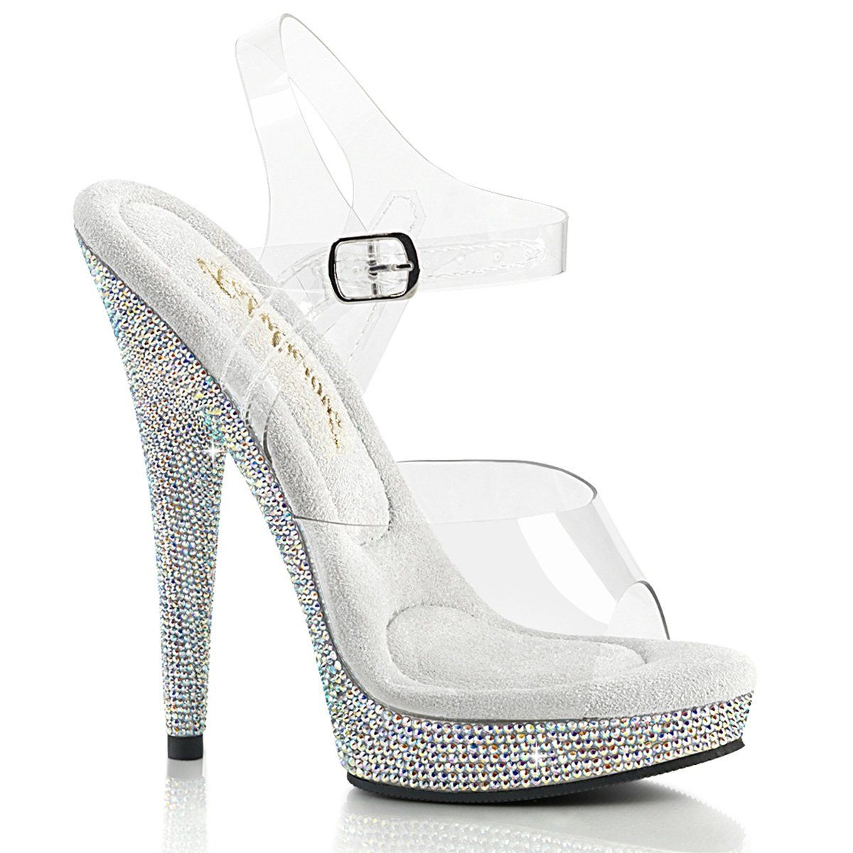 SULTRY-608DM Clear/Silver Multi Rhinestone Fabulicious