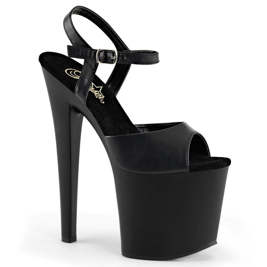 TABOO-709 Black Faux Leather Platform Sandal Pleaser