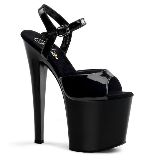 TABOO-709 Black Patent Platform Sandal Pleaser