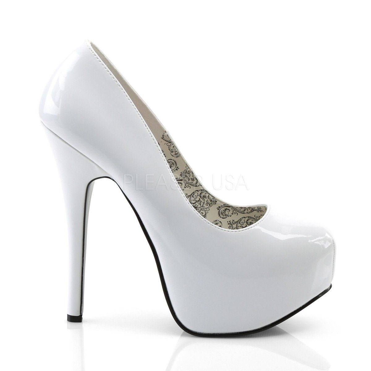 TEEZE-06 White Patent Bordello
