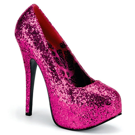 TEEZE-06G Hot Pink Glitter Bordello