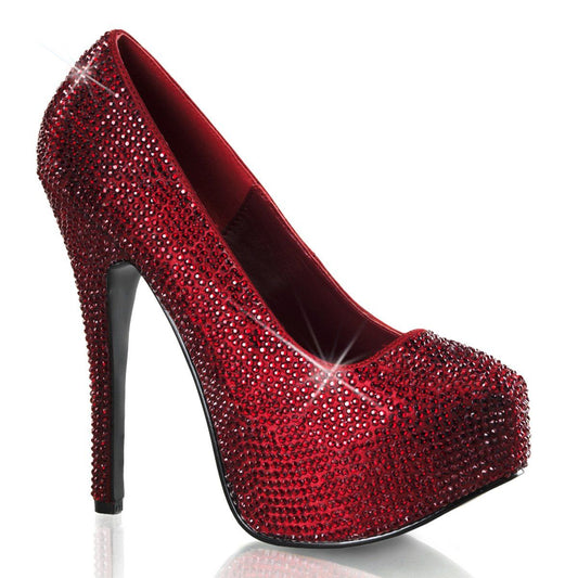 TEEZE-06R Ruby Red Rhinestone Bordello