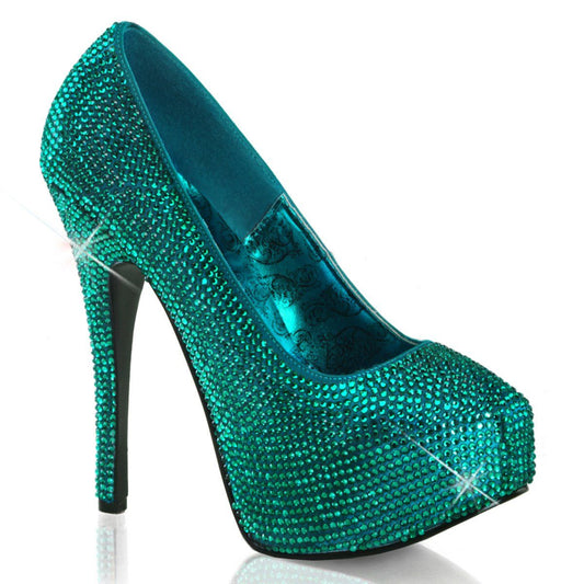 TEEZE-06R Turquoise Rhinestone Bordello