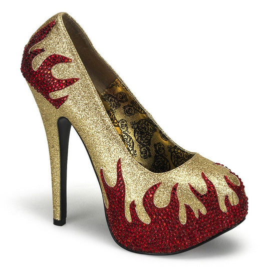TEEZE-27 Gold Mini Glitter-Red Rstn Bordello
